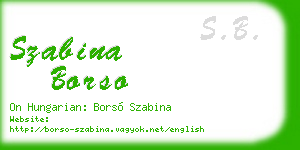 szabina borso business card