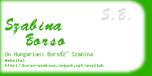 szabina borso business card